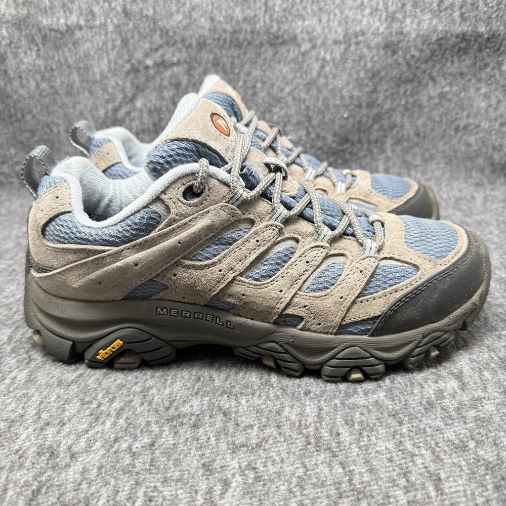 Merrell Moab 3 Womens 8 Hiking Shoes J035986 Vibram Sole Blue Smoke Suede